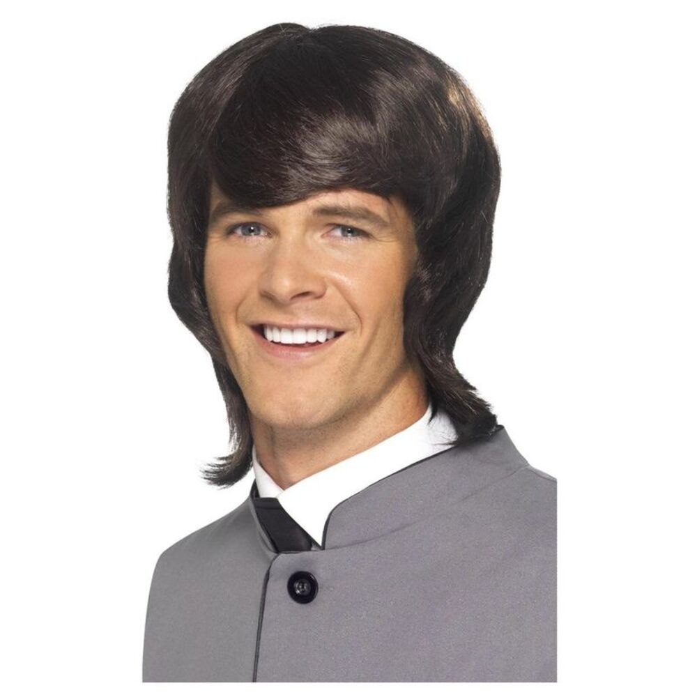 Smiffys Mens 60s Mod Wig / Brown